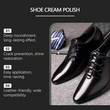 Crema de cuidado para zapatos de cuero, crema de reparación de cuero para el hogar para arañazos, grietas, brillo y protección