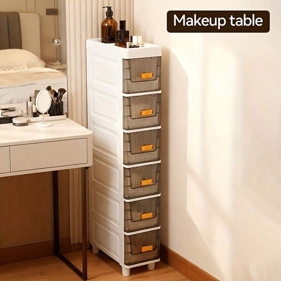 Luxury Slim Locker With Drawers - Durable Waterproof PP Material, Multi-Functional Storage Box, Suitable For Bathrooms, Kitchens, Personal Care Product Dispensers, Etc., Suitable For Small Spaces, Storage Drawer Units - Tầng 6 - Xem 1