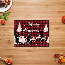 Mantel individual de 30 x 45 cm - Rojo - Ver 3