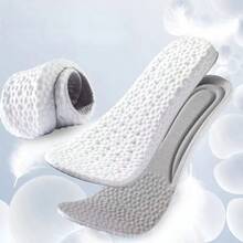 1 Pair Of High-Elasticity Shock-Absorbing Insoles For Both Men And Women, Super Soft Sweat-Absorbent Insoles That Won't Make You Tired Even After Standing For A Long Time, Cushioning Insoles - Durable And Comfortable Insoles - Grey - View 2