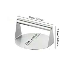 Presă pentru hamburgeri 1 buc, presă pentru chiftele de hamburgeri din oțel inoxidabil, mașină de turnat chiftele de hamburgeri, presă rotundă pentru friptură, presă pentru carne BBQ (pentru umplerea hamburgerilor), culisant, hamburger de vită obișnuit, ustensile de grătar de bucătărie antiaderente și accesorii de bucătărie