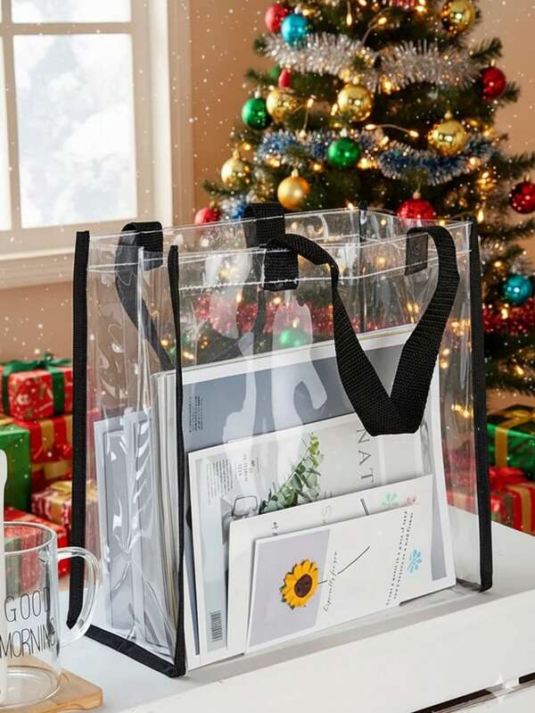 Waterproof 1pc,Large Clear Pvc Tote Bag Cosmetic Shopping Bag Jelly Bag Gift Bag Transparent Shoulder Tote Shopping Bag,Party Bag,Wedding Birthday Party Gift Bag,Craft Tote Bag,Party Favors,Birthday Decor,Party Gift Decor,Wedding Decor,Party Supplies,Fashionable Transparent,Clear Waterproof Bag For Women,Perfect For Summer,Vacation & Beach,School Bag,Portable,Large Capacity,For Teen Girls Women College Students,Perfect For Office,College,Elementary School,Middle School,High School,Work,Business,Commute,Shopping,Holiday,Beach, Waterproof, Sandproof Transparent Bag, Beach Sports Picnic Snacks Clear Purse For Women,Tready Clear Book Bag, Tote Bags For School,College Essentials