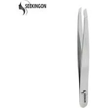 Tweezers Women Hair - Hand Filed Aligned Precision Tweezers Ingrown Hair Plucking - Non Slip Grip Slant Tweezers Men Red - Bạc - Xem 7