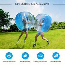 1pc Adult Inflatable Bumper Ball, 0.3mm Super Thick PVC Sumo Soccer, Outdoor Team Game Toy, Inflatable Sumo Ball, Giant Sumo Ball, Body Bumper Ball, Human Bubble Ball, Hamster Ball, Inflatable Toy, Bumper Bubble Soccer - Multicolor - View 8