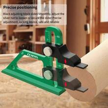 Woodworking Height Gauge 0-60mm Depth Gauge, Precision CNC Machined Height Measuring Tool For Table Saw, Aluminum Alloy Setting Up Gauge For Router Table Drill, Table Saw Accessories - Green - View 10