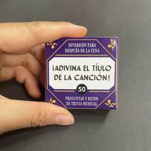 The Song Title' - A Popular Spanish Mini Card Game, 50 Cards, Ideal For Gatherings With Friends & Family, Holiday Gifts, Party Game - Purple Box Mini - View 5