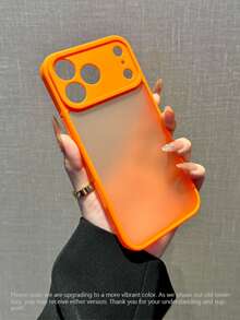 1pc Porous Orange Skin Feel Matte Transparent Phone Case Compatible With IPhone 17, 17 Pro, 17 Air, 17 Pro Max, 11, 11 Pro, 11 Pro Max, 12, 12 Pro, 12 Pro Max, 13, 13 Pro, 13 Pro Max, 14, 14 Pro, 14 Plus, 14 Pro Max, 15, 15 Pro, 15 Plus, 16, 16 Pro, 16 Pro Max, 16 Plus - Orange Skin - View 6
