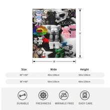 Kawss Merch Kawaii Kaw Blanket For Men Women Warm Cozy Fluffy Throw Blankets For Bed - màu đen - Xem 6