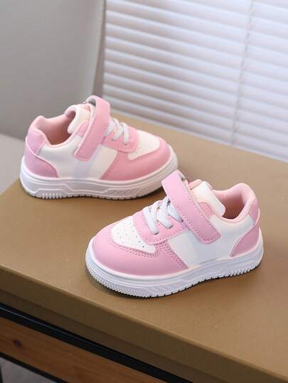1 Pair Kids Autumn New Girls Soft Sole Slip-On Shoes Baby Fashion Versatile Anti-Slip Tennis Shoes