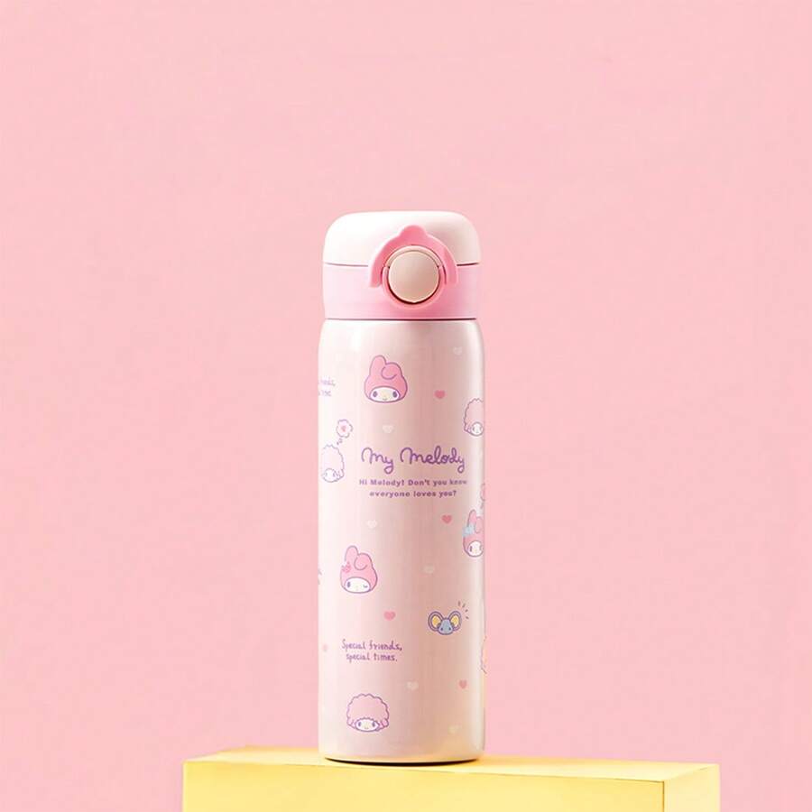 Miniso 名创优品可爱三丽鸥保温杯，带魔法盖，500毫升，卡哇伊风格，防漏保温 - 粉色 - 粉色 - 查看 1