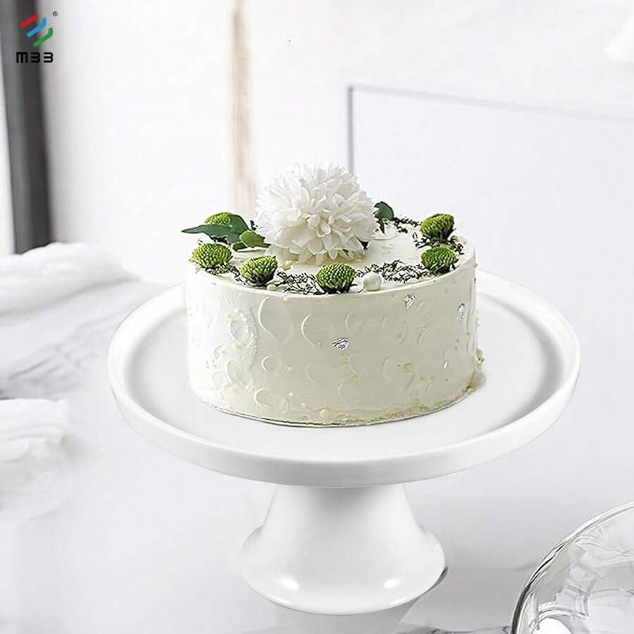 一套蛋糕架，小巧的新骨瓷蛋糕架，适用于派对，适合小于8英寸的蛋糕，节日甜点架，适用于婴儿派对、生日、家居装饰，陶瓷蛋糕架，圆形蛋糕展示架，甜点展示架，纸杯蛋糕架，适用于蛋糕、水果、小吃，迷你蛋糕架，7.87*4.21英寸，节日趣味金色或白色 - 彩色 - 查看 1