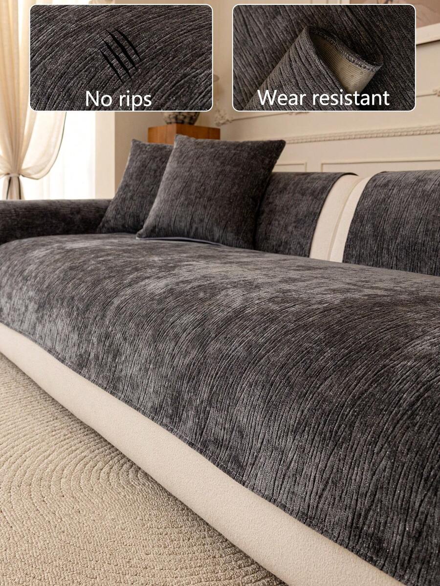 1件装四季通用沙发垫套，现代简约防滑沙发座垫保护套，防尘可水洗，柔软不易褪色，宠物友好，适用于L型沙发和1/2/3/4人沙发，适合卧室、办公室、客厅等场所。