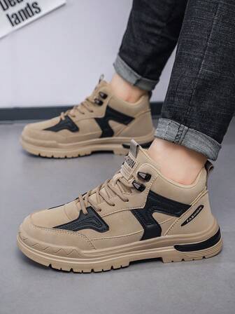 Plus Size Men's Shoes, 2025 New Autumn/Winter Sneakers, Size 47, Soft Sole Mesh Casual Chunky Sneakers
