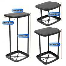 1pc Foldable Large Capacity Trash Can, Collapsible Garbage Bin With Hanging Pole, Innovative Trash Can Made Of ABS Material, Suitable For Home, Kitchen, Living Room, Picnic, Outdoor And Other Scenarios - Black - View 2