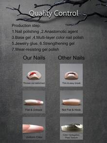 10 pièces Faux ongles à presser longs carrés, style européen, couleurs marron, noir et blanc, ambre, pois, rose, nœud papillon, chrome doré, décoration élégante 3D avec strass, chaîne dorée, carreaux, croix, kit d'ongles à pression complète pour l'automne, pour filles et femmes avec 1 pièce lime à ongles mini et 1 pièce feuille d'onglets adhésifs, nail art gothique pour usage quotidien et fête - Acajou - Voir 11