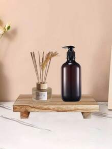 Bathroom Rustic Style Wooden Base Tray Kitchen Countertop Decoration Bathroom Soap Box Rack, Can Store Cosmetics, Soap Dispensers, Jewelry, Watches, Perfume Storage, Suitable For Bathroom, Dressing Table, Candle Display Rack - Multicolor - View 4