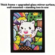 磁性A4艺术展示架 - 前开式折叠设计,适用于照片和儿童画作,卡通墙面艺术展示框 - 多功能墙面装饰,适用于家庭和办公室,照片展示框、艺术展示框、绘画展示框,客厅和走廊艺术装饰,可营造艺术氛围。 - 彩色 - 查看 17