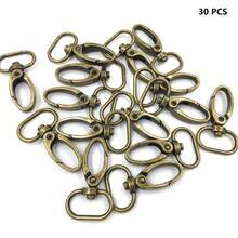 10/20/30个椭圆形龙虾扣旋转触发式弹簧钩，适用于钥匙链、皮革工艺品、挂绳 - 均碼 - 查看 14