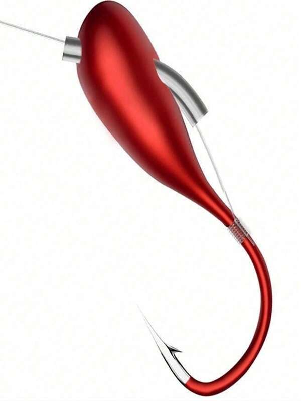 10pcs Barbed Fishing Hooks, Red Color, Sizes 0.1, 0.3, 0.5, 0.8#, Suitable For Crucian Carp, Carp, Bass Fishing, Bionic Hooks Fishing Accessories