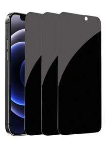 3 pièces Protecteurs d'écran en verre trempé anti-éblouissement compatibles avec les téléphones iPhone17 16 15 14 13 12 11 Pro Max XR X XS Max 7 8 Plus. Verre de protection anti-espion