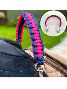 Nylon Safety Girth/Grab Strap For English Saddle - Adjustable Strap With Buckle, Training Accessory To Ensure Riding Safety And Enhance Stability Of Saddle Back Strap