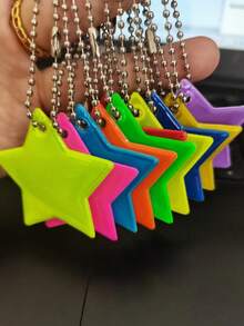 高可见度反光星星挂件 - 多用途，可作学生背包挂件、简约可爱配饰、ins风女孩包包装饰、流行小物、宠物挂件 - 彩色 - 查看 14