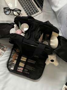 时尚轻便大容量收纳包，多口袋女士化妆包，大容量多功能旅行包，拉链封口，适合旅行度假。旅行必备，暑假返校用品包，学生旅行包，女士化妆包，旅行用品包。