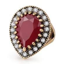 1 chiếc nhẫn nhựa cây cổ điển, nhẫn đơn thời trang phong cách Bohemian dành cho nữ, thích hợp làm quà tặng ngày lễ và đeo hàng ngày - Màu xanh lá cây đậm - Xem 6