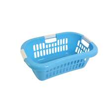 Large Plastic Laundry Basket With Handles – Durable Ventilated Clothes Hamper For Bathroom, Bedroom & Laundry Room – Multi-Color Random - Light Grey - View 3