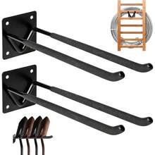 2 Garage Hooks & 10 Silver Screws
