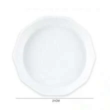 placa plana de diamante de 8 pulgadas - Blanco - Ver 2