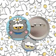 Haustier Katze ZOA Abzeichen süße Cartoon Blechabzeichen 58MM Taschenbehang Accessoire Geschenk