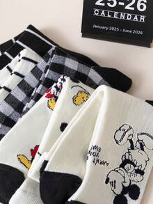 Disney 5/1 Pair Authentic Embroidered Mickey Mouse New Year Gift Socks, Cartoon Christmas Embroidered Socks, New Year Animated Socks For Men, Novelty And Interesting Socks - Multicolor - View 10