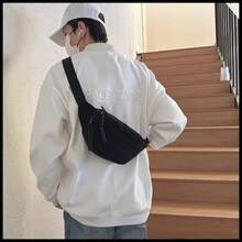 Velvet Waist And Shoulder Bag, Crossbody Style, Women's Fashion, Casual, Sporty, Ideal For Outings, Parties, Lightweight, Comfortable, Everyday Use - 黑色 - 查看 5