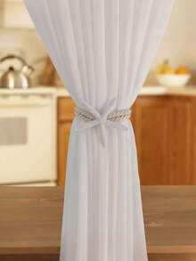 1pc Baby Room Cute Starfish Window Curtain Tie Back, Creative Woven Starfish Curtain Tie Back, Baby Room Window Curtain Decor Storage Tie Back, For Living Room & Bedroom Decor - Multicolor - View 4