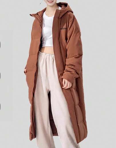 Adidas Chaqueta deportiva casual aislada con plumón a prueba de viento, unisex para invierno