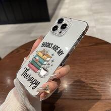 Transparent Book Lover Literature Design Pattern Printed Soft Phone, 360 Degree Full, Suitable 17 16 11 12 13 14 15 Pro XR X/ XS 8 Plus SE Smartphones, Gifts, Book Lover Accessories, Book Lover's, Fashionable Phone, Lightweight, High-Quality Printing, Book Enthusiast Phone Cases, Gifts, Stuff, Decoration - Trộn màu - Xem 8