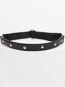 2件装女士弹力腰带PU皮革大腿吊袜带朋克Y2K腿部束缚带，日常穿着及派对配饰