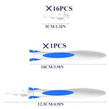 TYUI Earwax Removal-Spiral Ear Wax Removal Tool Reusable Earwax Removal Kit  Ear Cleaner With 16 Pcs Soft And Flexible Replaceme - như hình ảnh - Xem 4