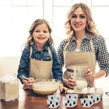 50Pcs Aluminum Cups With,5oz Disposable Ramekin Baking Cups Muffin Liners Mini Pie Pans Foil Cupcake Containers For Christmas Party Wedding Party,Cow Print - Cow Color - View 2