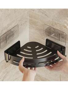 Corner Shelf, Self-Adhesive No Drilling Installation, Multifunctional Home Storage Rack, Space-Saving Display, Suitable For Home, Bedroom, Bathroom, Kitchen, Fits Various Wall Surfaces, Waterproof And Washable Bathroom Accessories - Multicolor - View 2