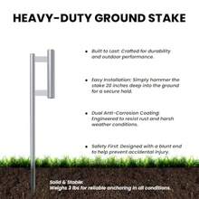 Feather Flag Pole Kit Fits 12FT Swooper Flags 15FT Tall Aluminum Flagpole Set With Heavy Duty Ground Spike For Business Advertising Flags Custom Feather Flag No Flag Included - 如圖 - 查看 5