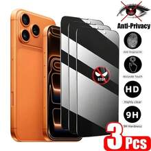 ZMZE 3pcs Anti-Spy Tempered Glass Screen Protector Full Coverage Compatible With IPhone 17 16 15 14 13 12 11 Pro Max 17 Air 16e 16 15 14 Plus 13 12 Mini, Smooth Surface, Anti-Scratch, Anti-Shatter, Privacy Protection Film, Suitable For Privacy-Conscious Buyers - 3pcs - View 7