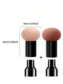 OEIEZ 2 Bông mút tán kem nền và phấn phủ, Bông mút trang điểm hình nấm có tay cầm, dùng được cả khi khô và ướt, Dụng cụ trang điểm mặt, Kem nền, Kem che khuyết điểm, Phấn phủ, Cọ nền, Cọ che khuyết điểm, Cọ má hồng, Cọ tạo khối, Cọ má hồng, Cọ bronzer, Cọ phấn phủ, Cọ nền, Cọ má hồng, Quà tặng - Nhiều màu - Xem 13