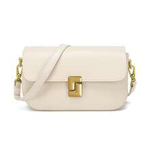 Bolso bandolera de piel suave para mujer, con correa de hombro ajustable y desmontable, y asa superior. Confeccionado en piel de alta calidad con finos detalles. Ideal para estudiar, para el tiempo  para viajes de negocios. Resistente y fácil de cuidar. - Café - Ver 8