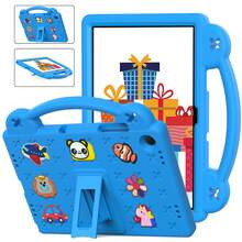 Camynra Eva 卡通平板保護殼，相容 Galaxy Tab S10 FE S9 S9FE A11 A9，相容 Honor Pad X7 8.7 吋 X8 X8a 9 X9a 10 MatePad SE11 T10，相容 Tab M11 M10 M8 K9 K10 P12 12.7 2023 Tab One 8.7，相容 Infinix Xpad 11 吋 X1101 Megapad 11 Vista TAB 10mini 8.0" Kindle Fire HD8 HD10，相容 Mi Pad7/Pad7 Pro Pad 2 11'' SE 11'' Pad SE 8.7''，附支架保護套 - 天藍色 - 查看 39
