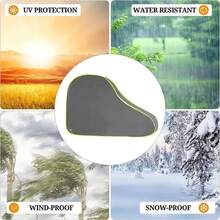 Cubierta de enganche de remolque universal 50JA para caravanas, impermeable, a prueba de polvo, cubierta de lengüeta de acoplamiento de camper, protector transpirable - Gris - Ver 5