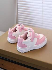 1双儿童休闲运动鞋，秋季新款女童软底鞋，幼儿时尚百搭魔术贴防滑平底鞋，女童日常户外运动鞋 - 粉色 - 查看 7