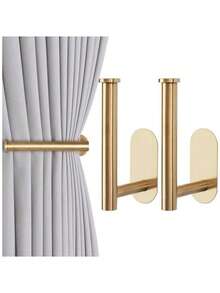 قاعدة حامل مناديل ورقية من الحديد المغناطيسي بطراز ياباني بدون ثقب، رف تخزين متعدد الوظائف للمطبخ والحمام لأنابير ورق التواليت، خطاف حائط من الفولاذ المقاوم للصدأ بشكل U منحني للتركيب بدون مسامير - متعدد الألوان - مشاهدة 3