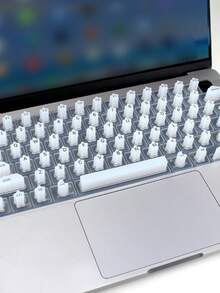 Bao phủ bàn phím chống nước bằng silicon được thiết kế cho móng tay dài, có khe hở để móng nhô ra, 3 màu sắc để lựa chọn, chống nước, chống trầy xước, bền và dễ vệ sinh, phụ kiện bảo vệ laptop thời trang, phụ kiện móng tay sành điệu - Nhiều màu - Xem 7